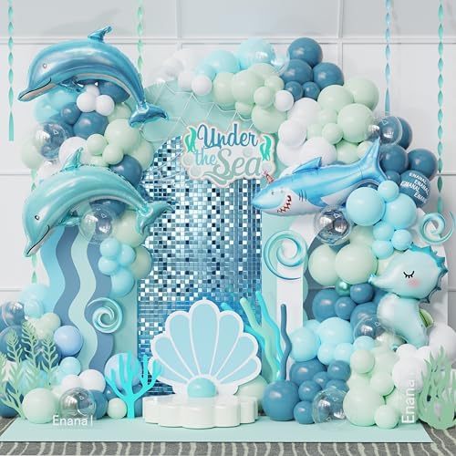 Enanal Ocean Party Balloon Arch Kit 154pcs
