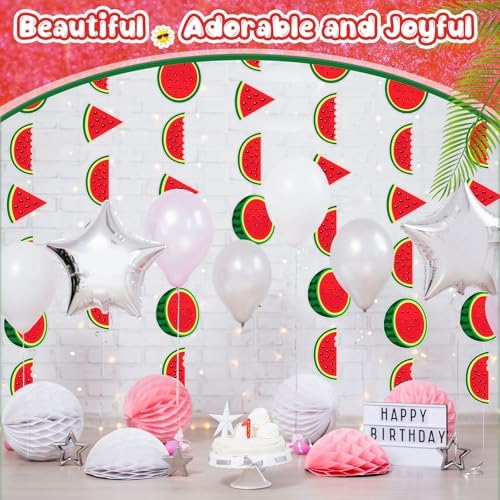 8 Pcs Watermelon Birthday Banner Decorations