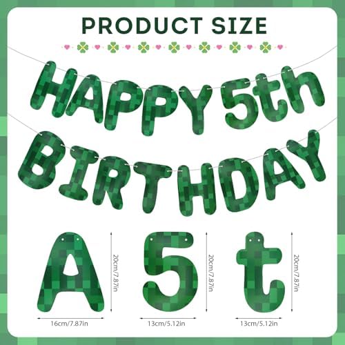 Minecraft Birthday Banner for Kids Parties and Gaming Events