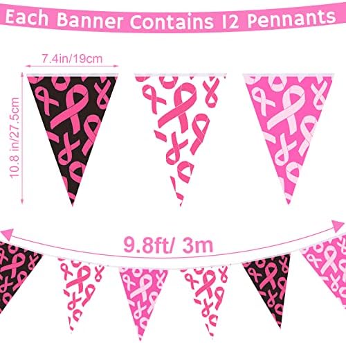 49 Ft Breast Cancer Awareness Pennant Banner Set