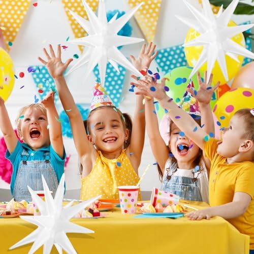 6 Pack 22 Inch Explosion Star Balloons for Parties