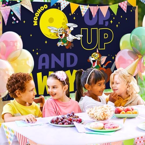 Y-times Cartoon Birthday Banner Backdrop 3x5ft