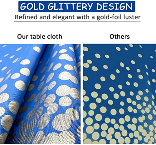 Navy Blue Tablecloths 2 Pcs - Glittery Graduation Party Cover