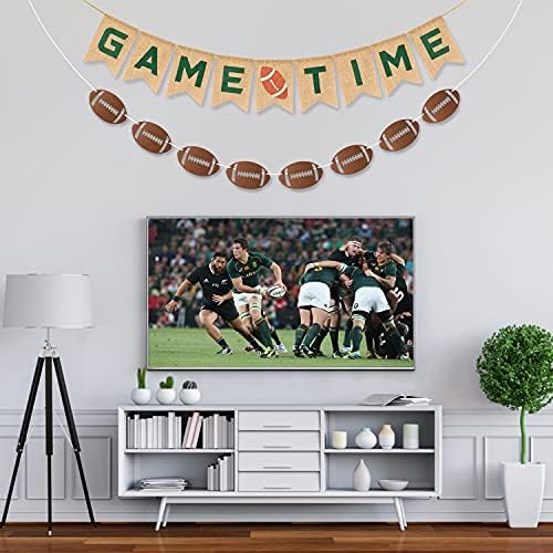 MALLMALL6 Football Banners 2pcs Game Time Decoration