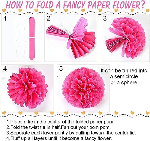 Hot Pink and Gold Birthday Decorations Set