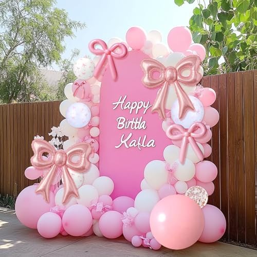 4 Pcs Pink Bow Balloons 31 Inch Party Decorations