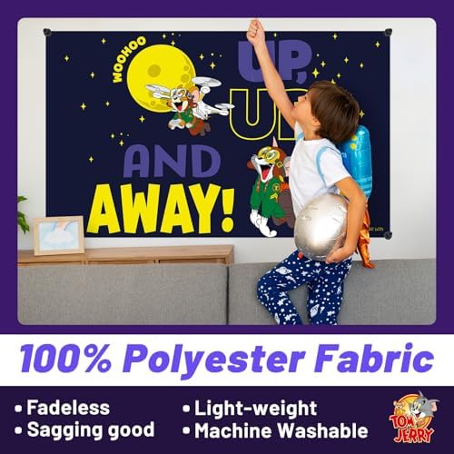 Y-times Cartoon Birthday Banner Backdrop 3x5ft