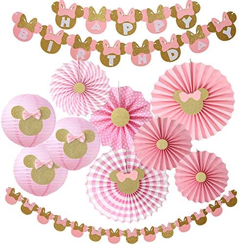 11pcs Minnie Mouse Birthday Decorations