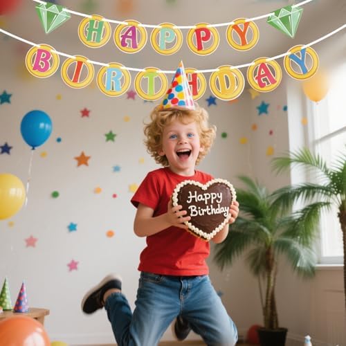Hedgehog Birthday Banner Set Prestrung Decor for Boys Party