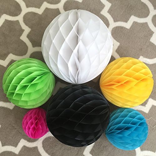 Allydrew 10 Inch Tissue Honeycomb Ball 3 Pack Black