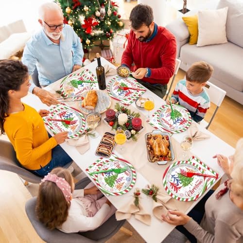 OBUSATT 96Pcs Christmas Party Supplies Set