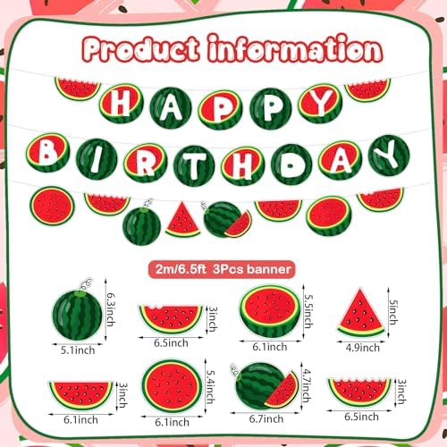MotiMind Watermelon Birthday Banner Set