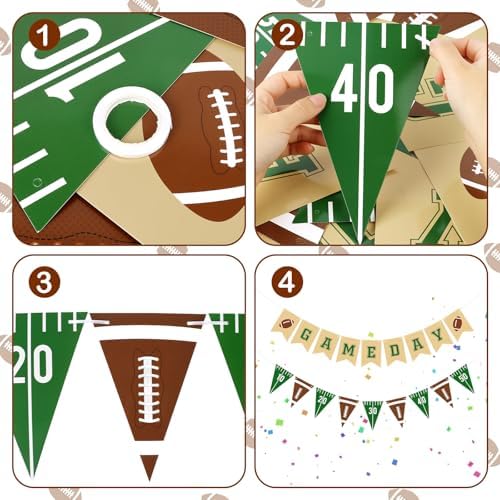Football Game Day Banner Set for Party Decorations