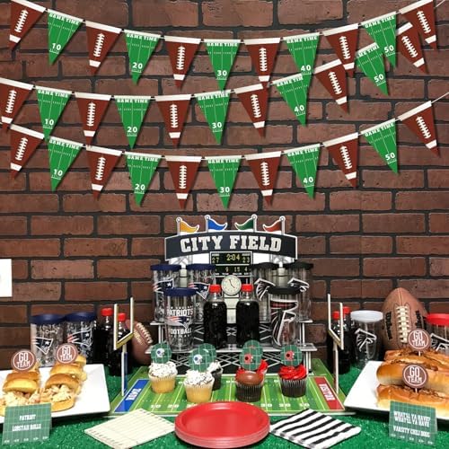 5 Packs Football Birthday Banner Party Decorations