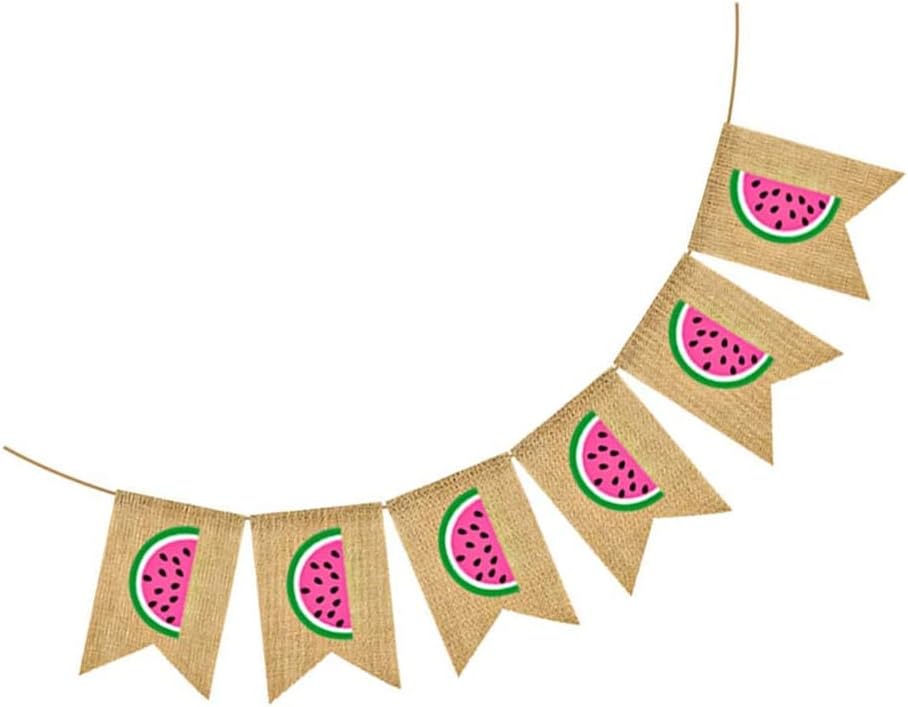 Summer Theme Watermelon Banner for Beach Party Decor