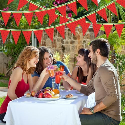 5 Pcs Watermelon Banner Garland Summer Decorations