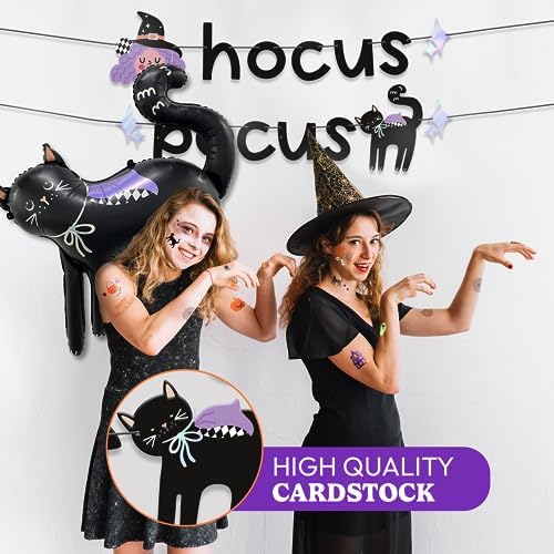 House of Party Hocus Pocus Halloween Banner Black Cat Balloon Set