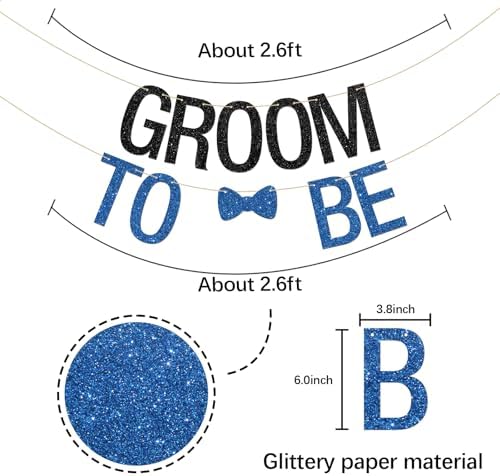 Funny Groom To Be Banner with Glitter Letters
