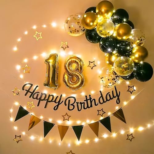 100pcs 12 inch Black Gold Balloons Set
