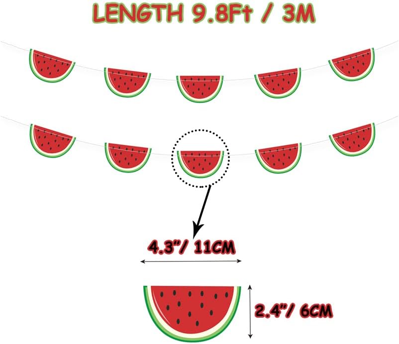 Cute Watermelon Banner for Summer Parties and Decorations