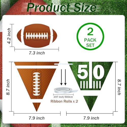 Football Party Decorations Banners for Birthday Events
