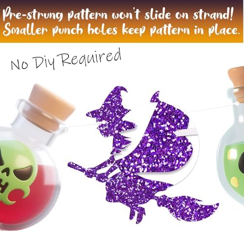 Halloween Pick Your Poison Glitter Banners for Party Decorations
