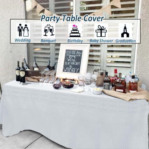 TheoZemica 4 Pack Waterproof Table Covers 54x108 Inches