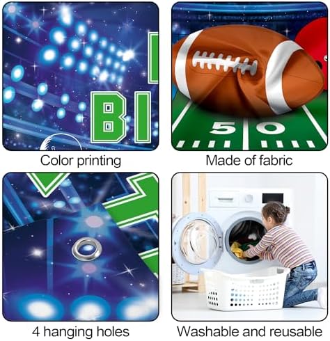 Football Birthday Banner - Party Backdrop Decoration
