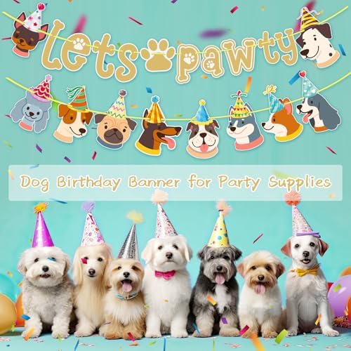 TaoBary Dog Birthday Banner for Party Decorations
