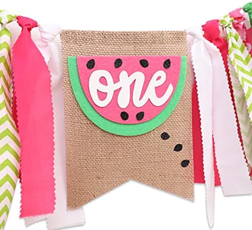 Watermelon Birthday High Chair Banner
