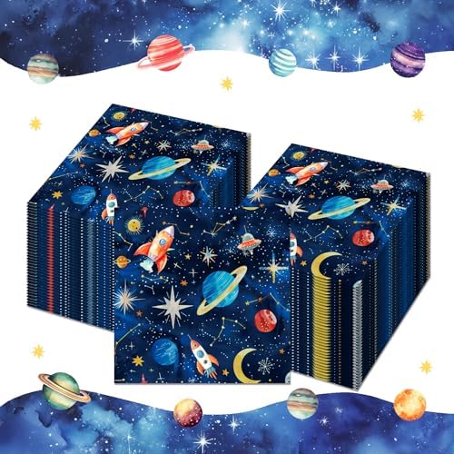 Outer Space Party Napkins 40PCS Disposable