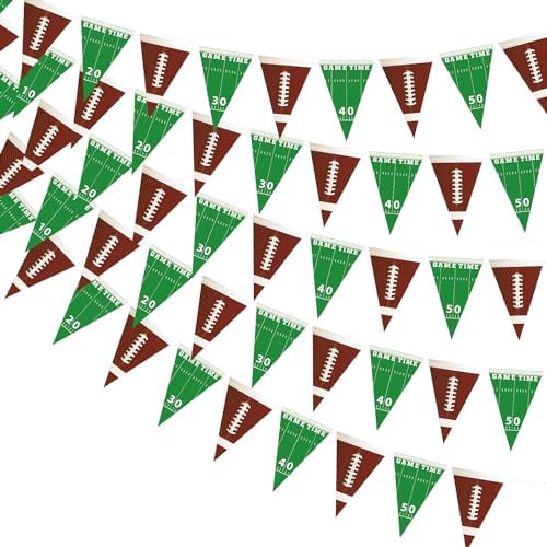 5 Packs Football Birthday Banner Party Decorations