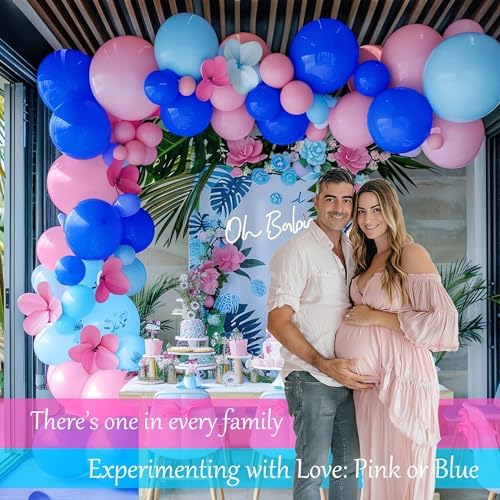Pastel Blue and Pink Balloon Garland Arch 132Pcs