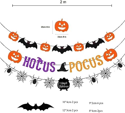 Hocus Pocus Burlap Banner Halloween Decorations Kit
