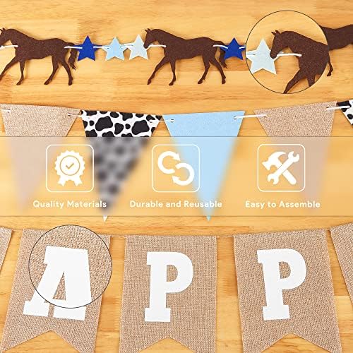 Western Horse Birthday Decorations Set