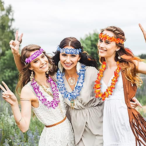 HongyiTime 56 Piece Hawaiian Lei Set