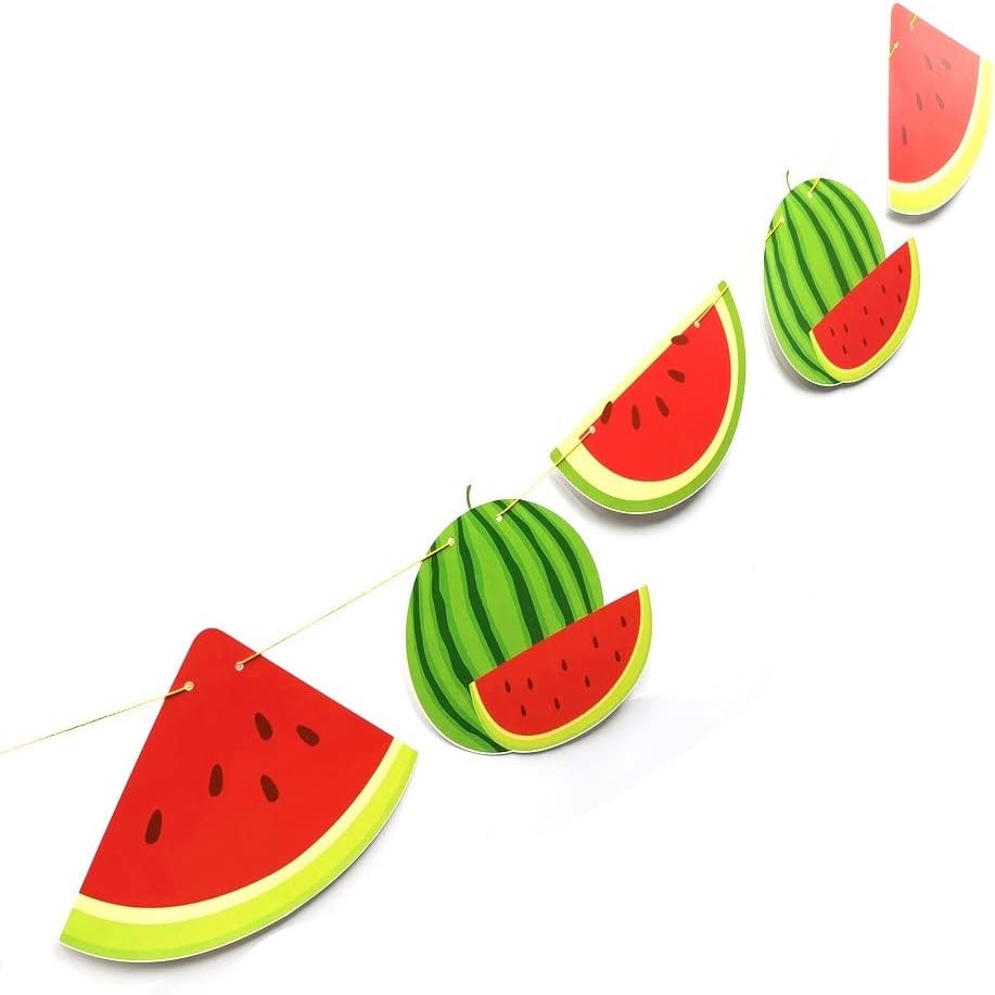 Watermelon Birthday Banner Pre-Strung Decor