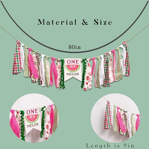Watermelon High Chair Banner - Fun Birthday Decor