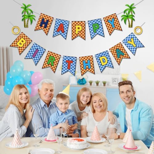 Happy Birthday Banner Decorations with Hedgehog Theme