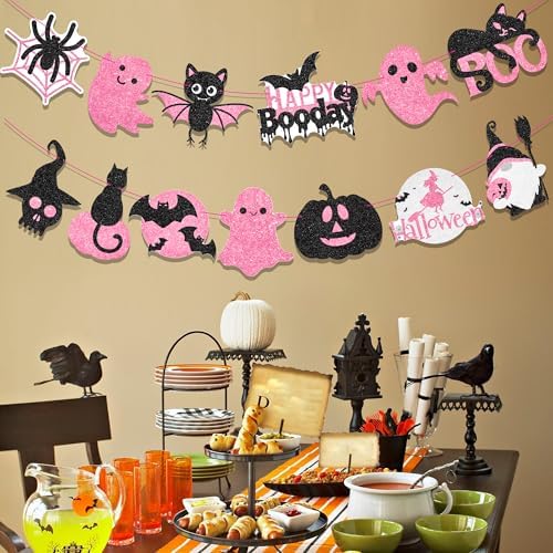 Halloween Boo Birthday Decor 2PCS Ghost Theme Banners