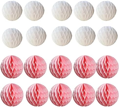 YLYs Love 20pcs Honeycomb Tissue Paper Balls Wall Decor