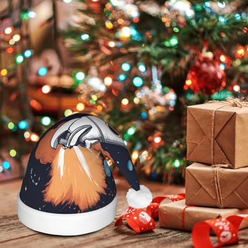 QINZHENG LED Light Up Santa Hat for Adults Christmas Party Hat