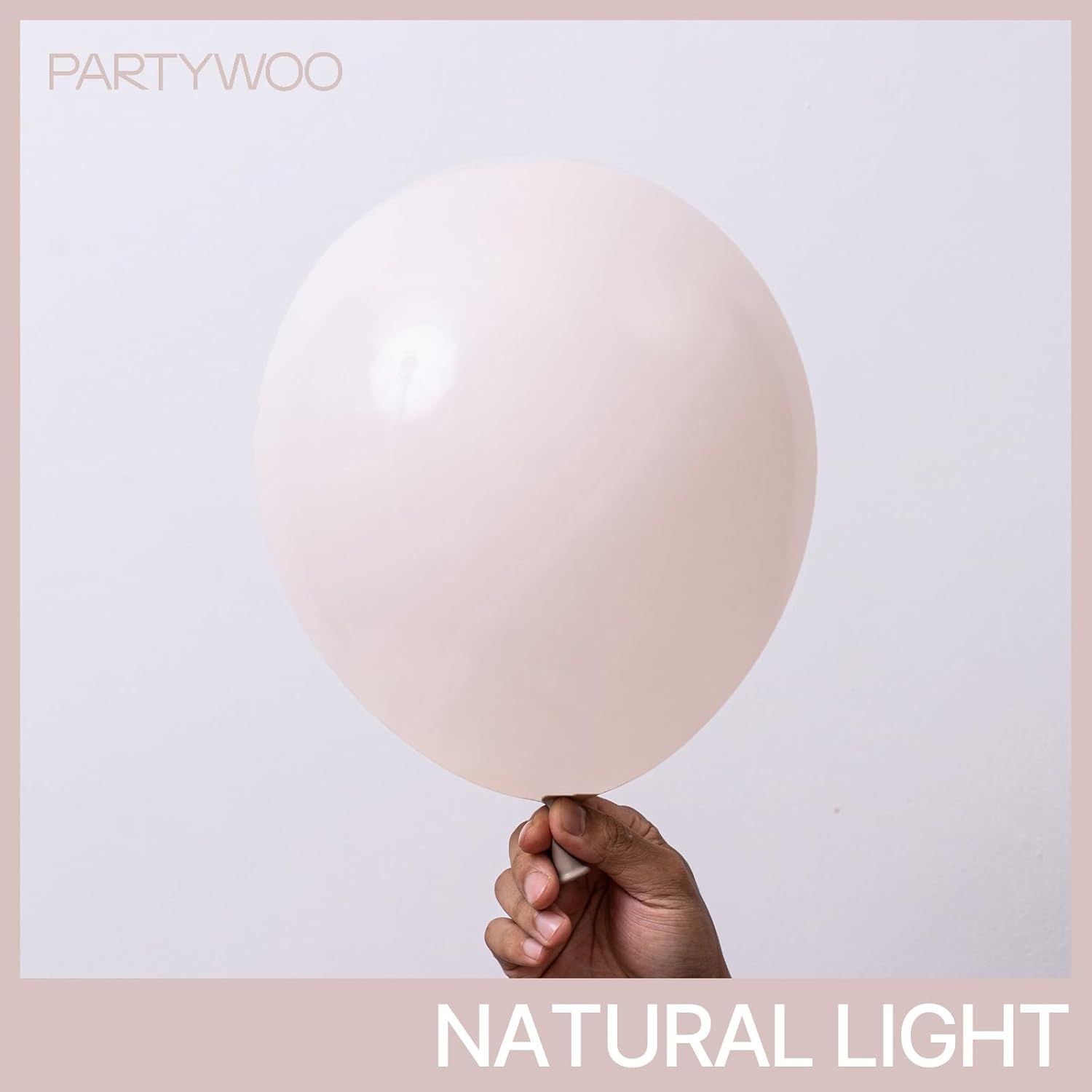 PartyWoo White Sand Balloons 142pcs Different Sizes Pack