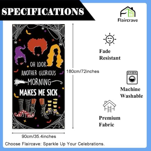 Flaircave Hocus Pocus Witch Sisters Door Banner Halloween Decor