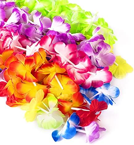 HongyiTime 56 Piece Hawaiian Lei Set