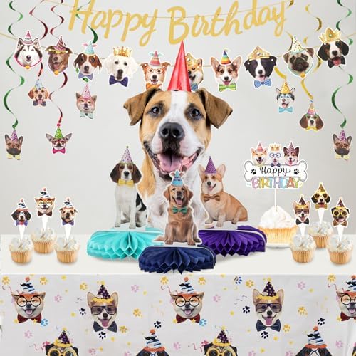 QILICHZ 165Pcs Dog Birthday Party Decorations