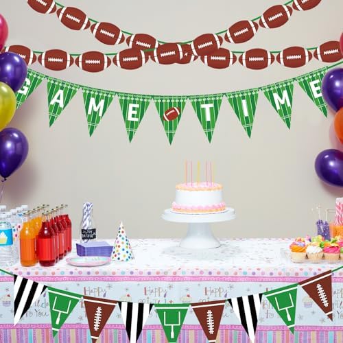 Doumeny Football Game Bunting Banner Set