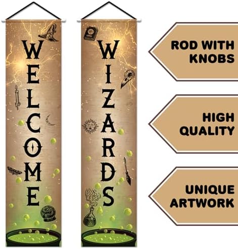 ArtCreativity Welcome Wizards Door Banner 2 Pack