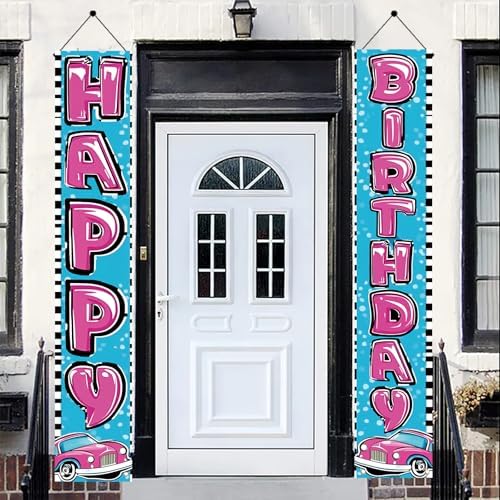 Starlit Patio Car Theme Birthday Decor Banners Set