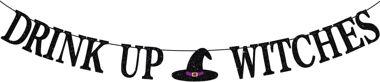 Drink Up Witch Banner Halloween Party Decor